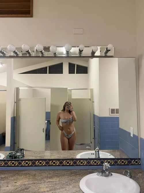 Just a petite girl infront of a mirror by AriaRays