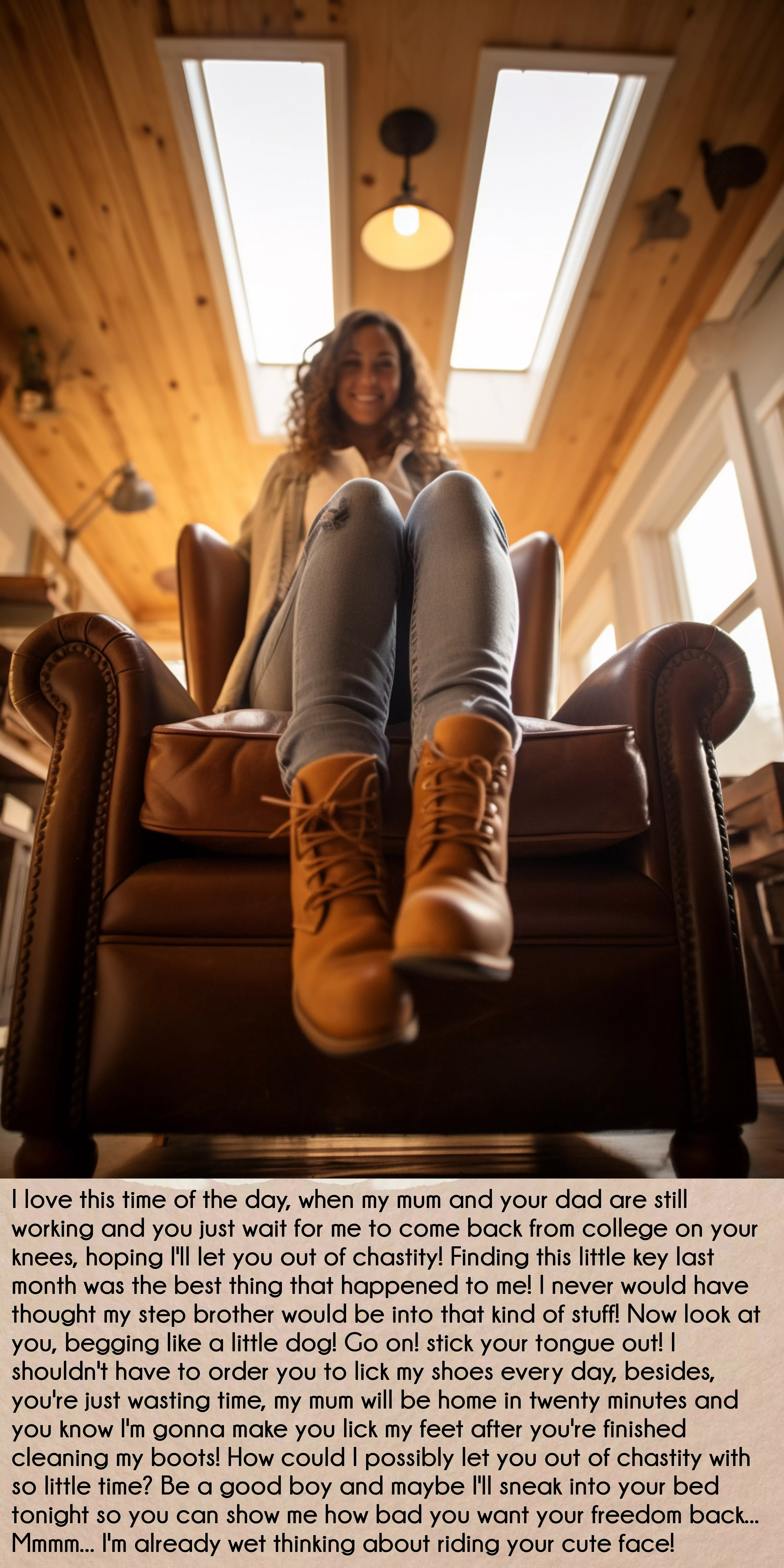 Step sister having some fun time after class posted by Dominan-t