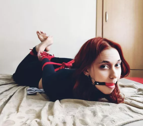 Cherry bound on the bed by bigdadwolf_