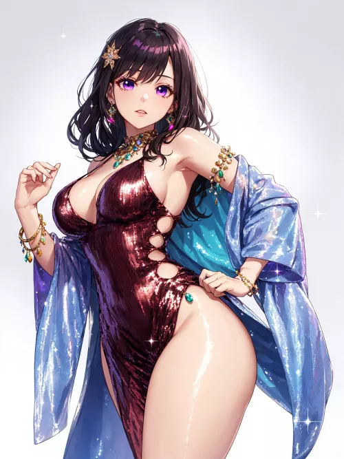 Glittering Blue & Maroon by CheetahSperm18