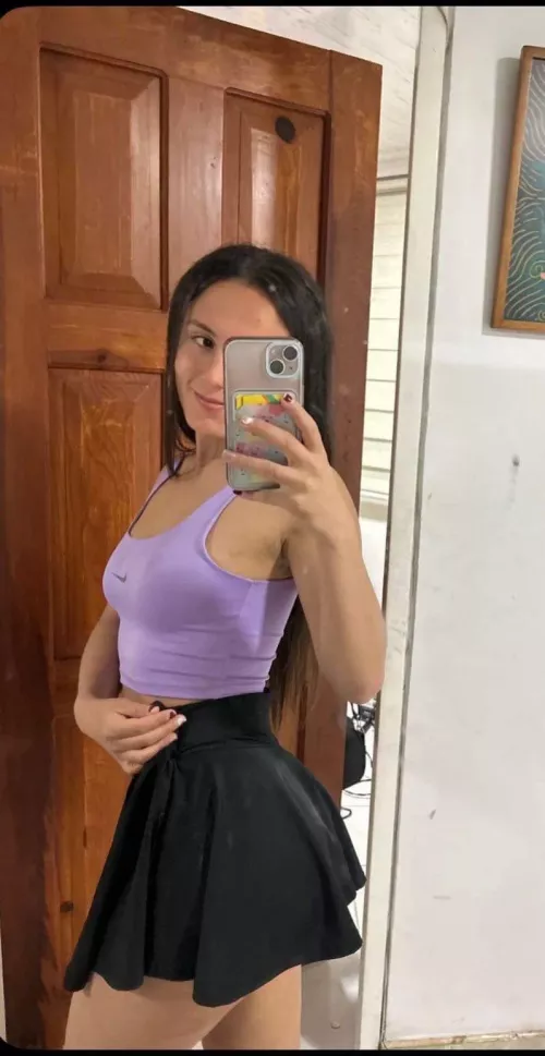 Miniskirt and a sports bra 😉 by TheFloweryDigress