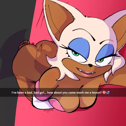 Rouge sends you a text (Spicemanart) by SpicemanArt