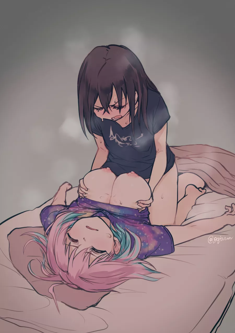 Akira using Riamu's tits while she sleeps (gojarun) [The Idolmaster: Cinderella Girls] posted by ItsaYouser22