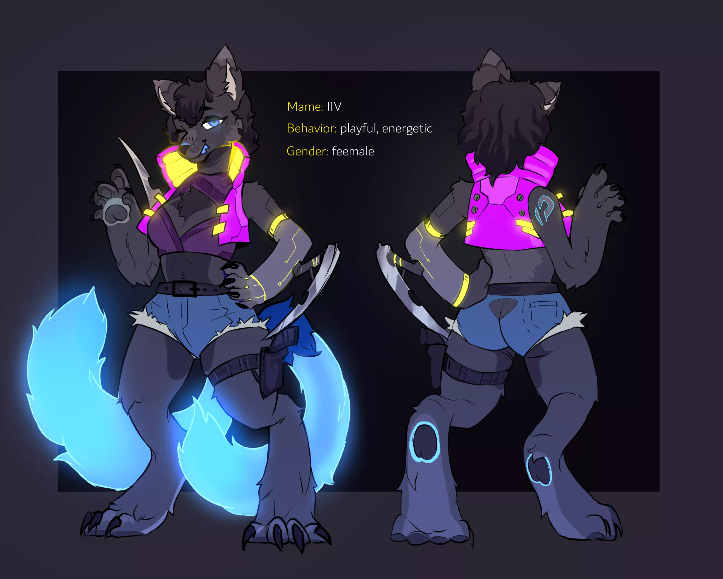 Do you remember Nice furry with glowing tails? I drew the concept! posted by Dear-Ad195
