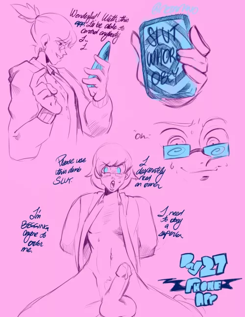 (Extended) Hypnovember 27: Phone App (NeonNano) (OC) by Neon-Nano