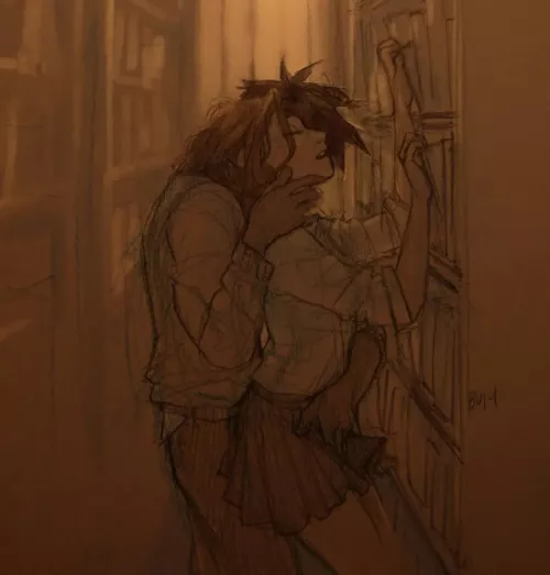 Harry and Ginny in the library when they dated in Half Blood Prince by Amazing-Engineer4825