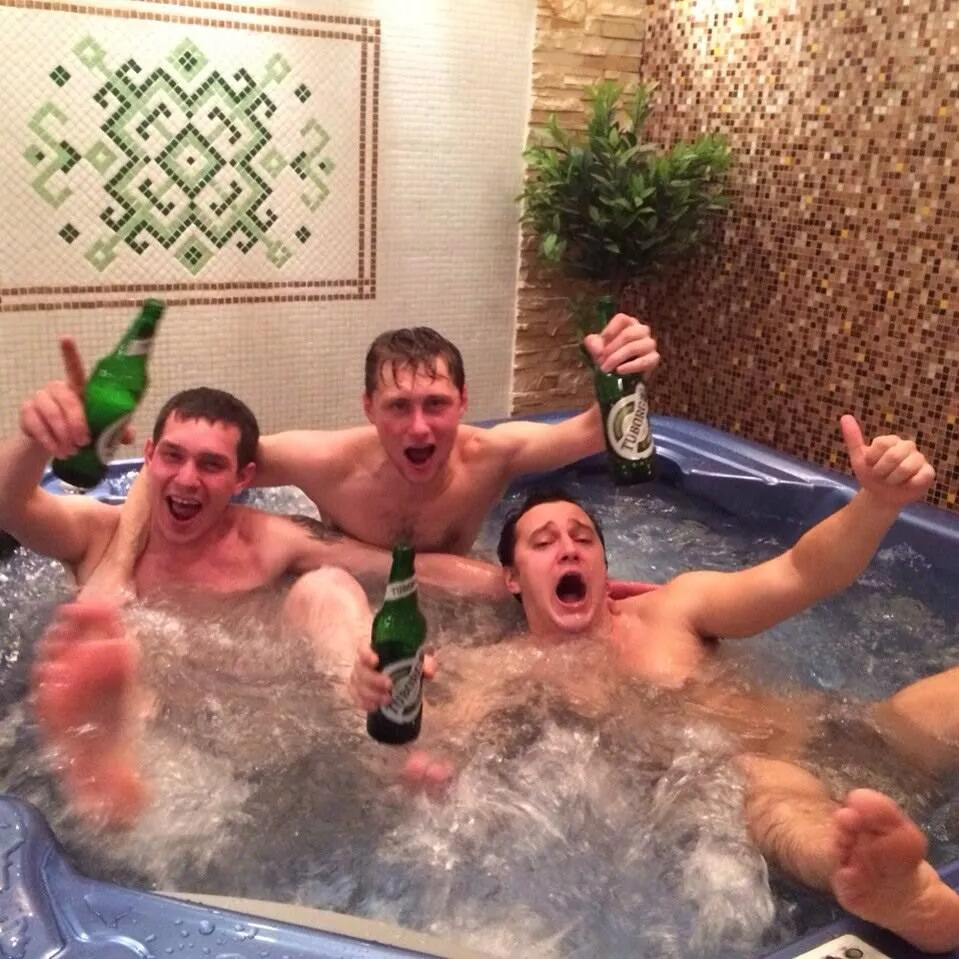 Hot tub drinking bros posted by Primal_Mantis