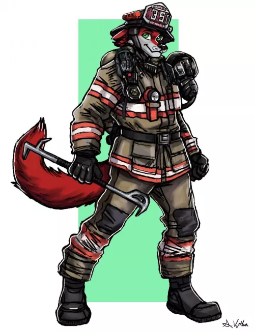 How would protective clothing account for a tail in a furry world? by Nekothesnep