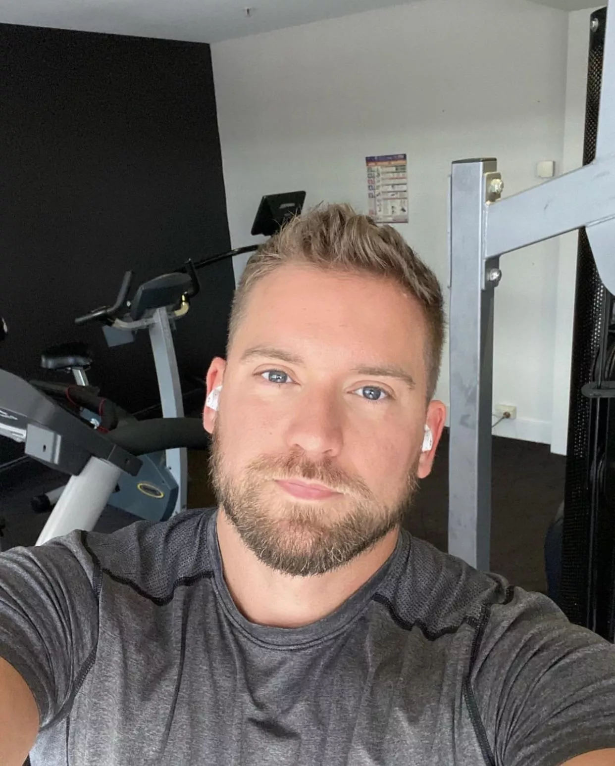 I know my face says otherwise, but I really enjoyed this gym workout! It was much needed after 3 weeks of vegging out. posted by Present_Baseball_530
