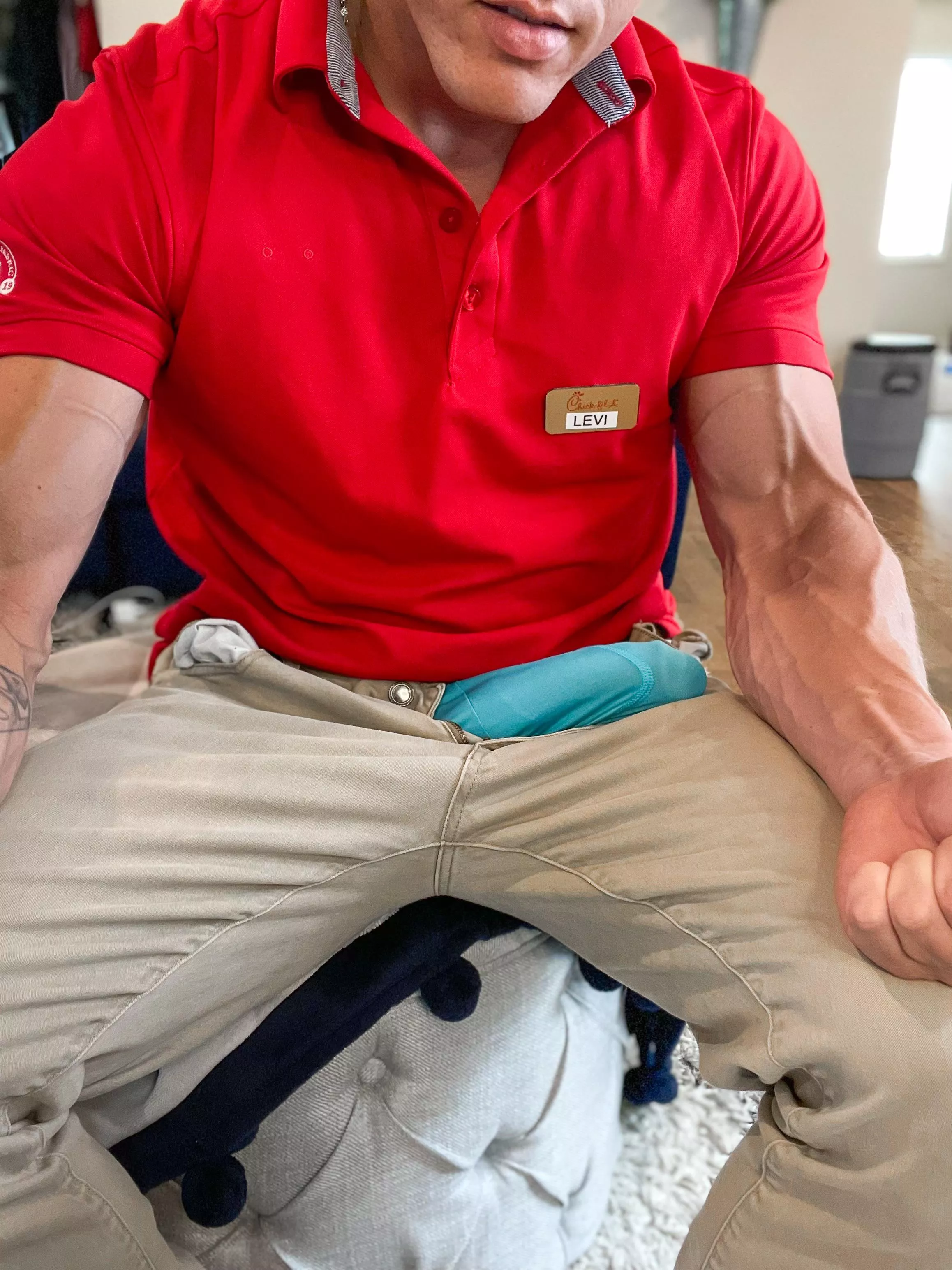 I want you to think of me from now on, when you see Chick-Fil-A posted by itslevilucky