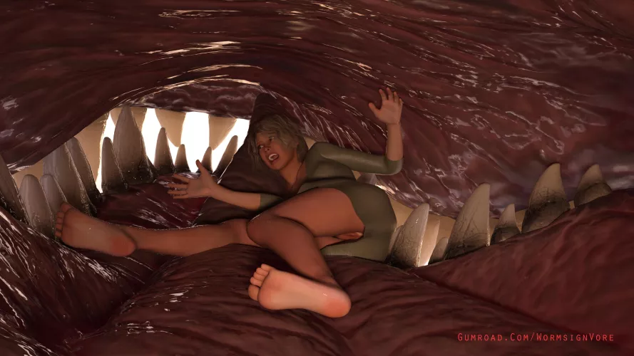 {Image} Ann Darrow pushed around by Vrex's tongue (?/Vrex)(F/Human)(Soft)(Oral)(unwilling)(nsfw)(OC: WormsignVore Animations) by WormsignVore