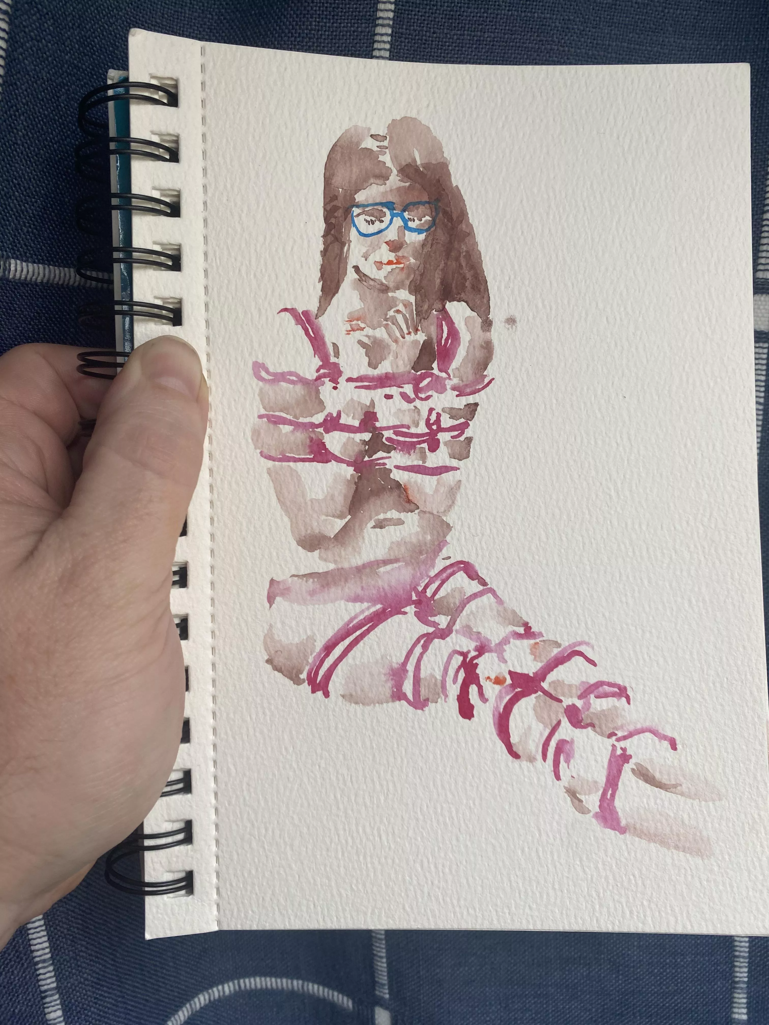 Live watercolor sketch posted by bloodsprite