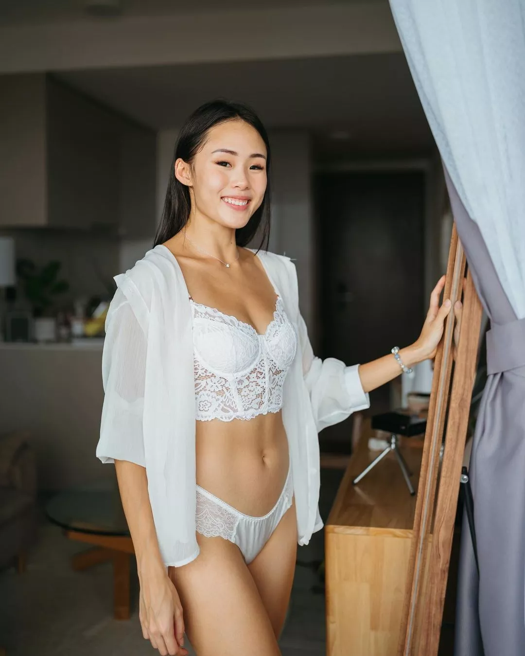 Looking like an angel in white lingerie posted by CaptainUndie