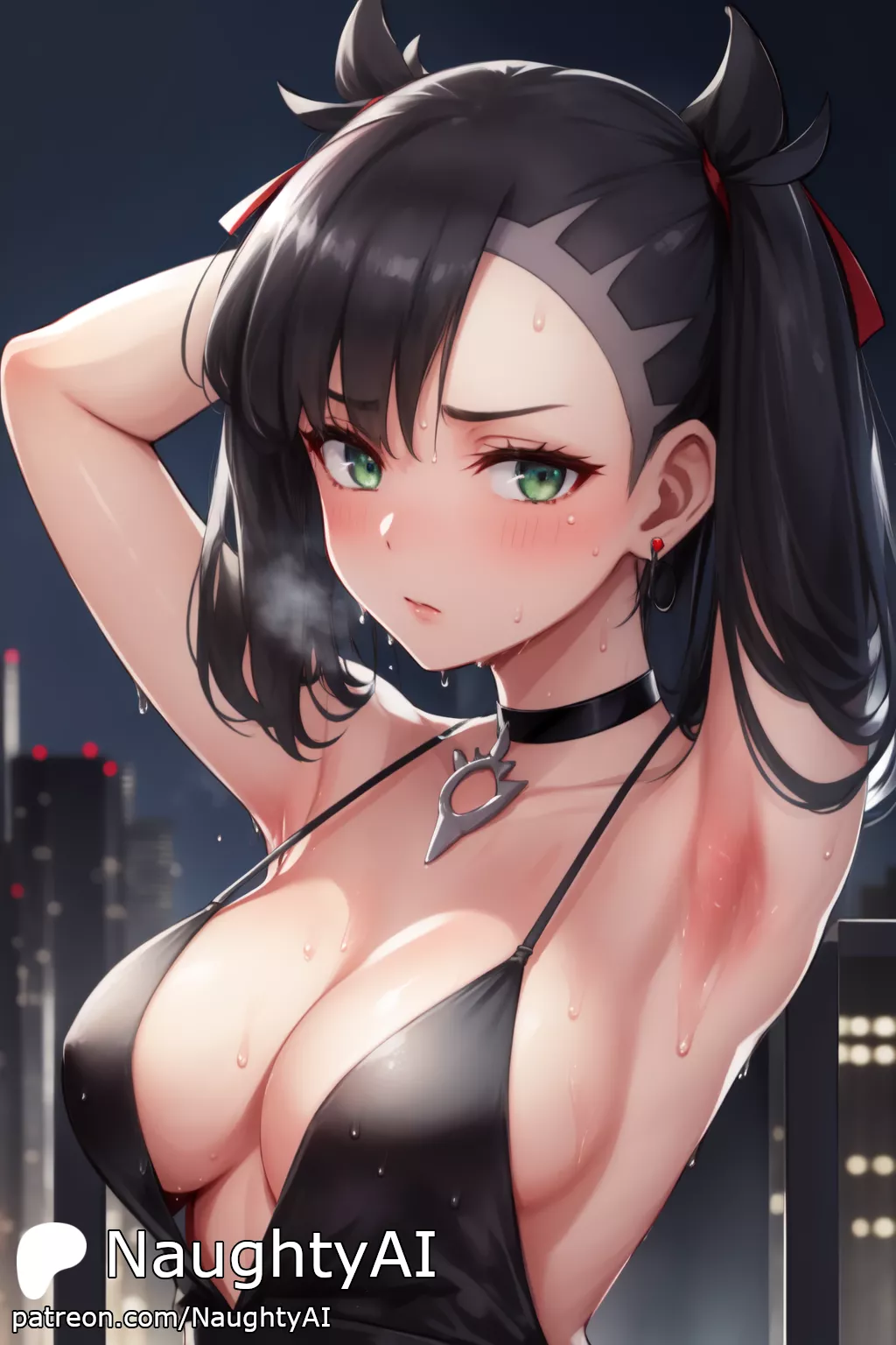 Marnie in sexy black dress posted by Naughty-AI