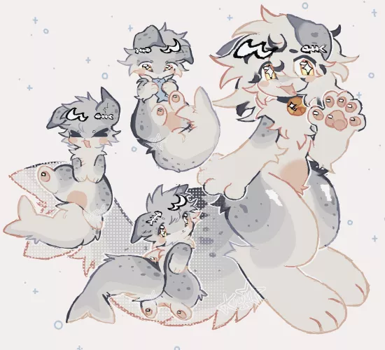 (OC) new character x3 by kiwushii