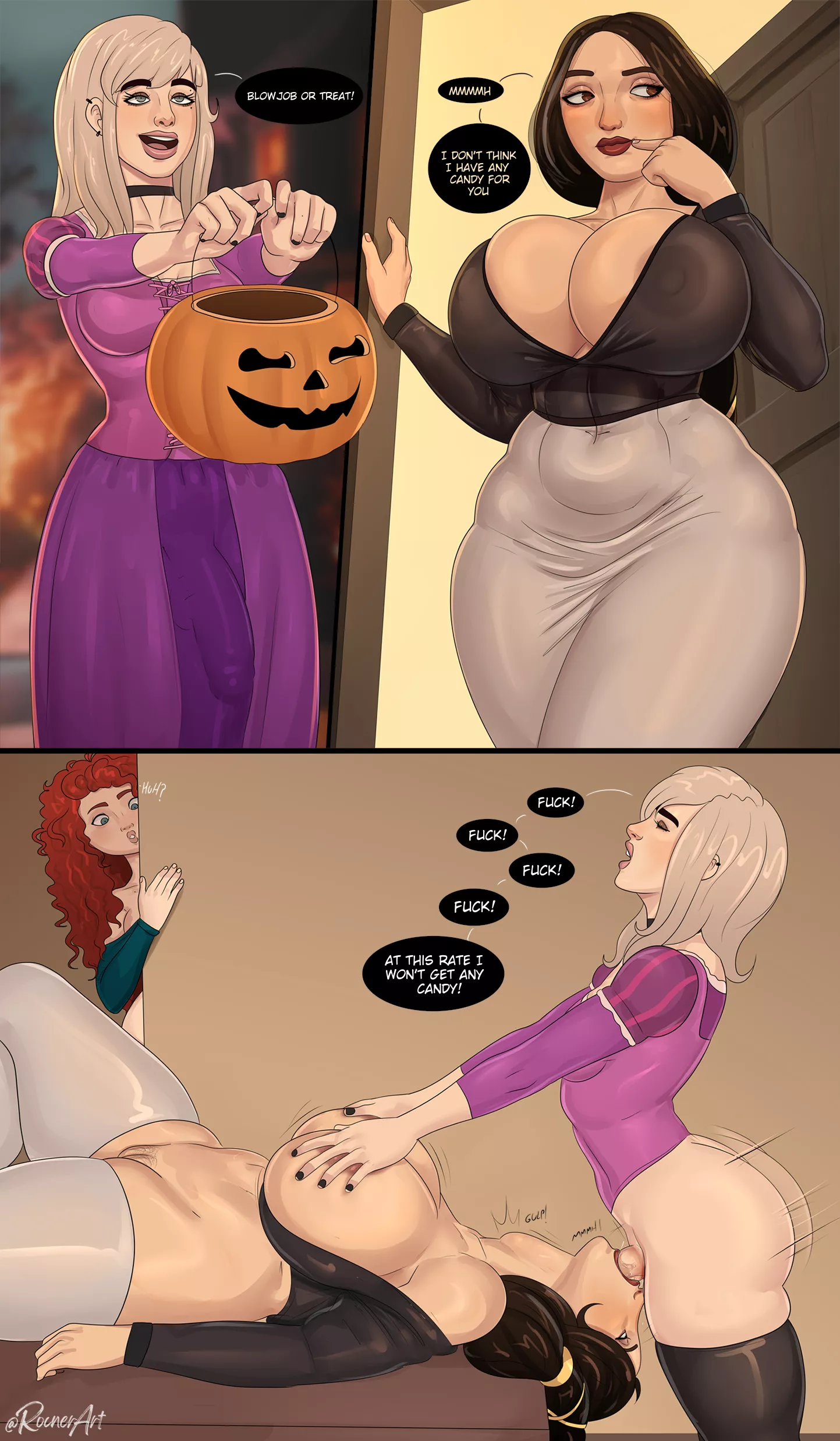 Oh, I’m sorry sweetie but I don’t have any candy left! Though I might have a treat that you’ll like (art Rocner) posted by BoKatan48