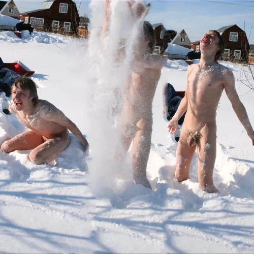 Playing in the snow by Primal_Mantis