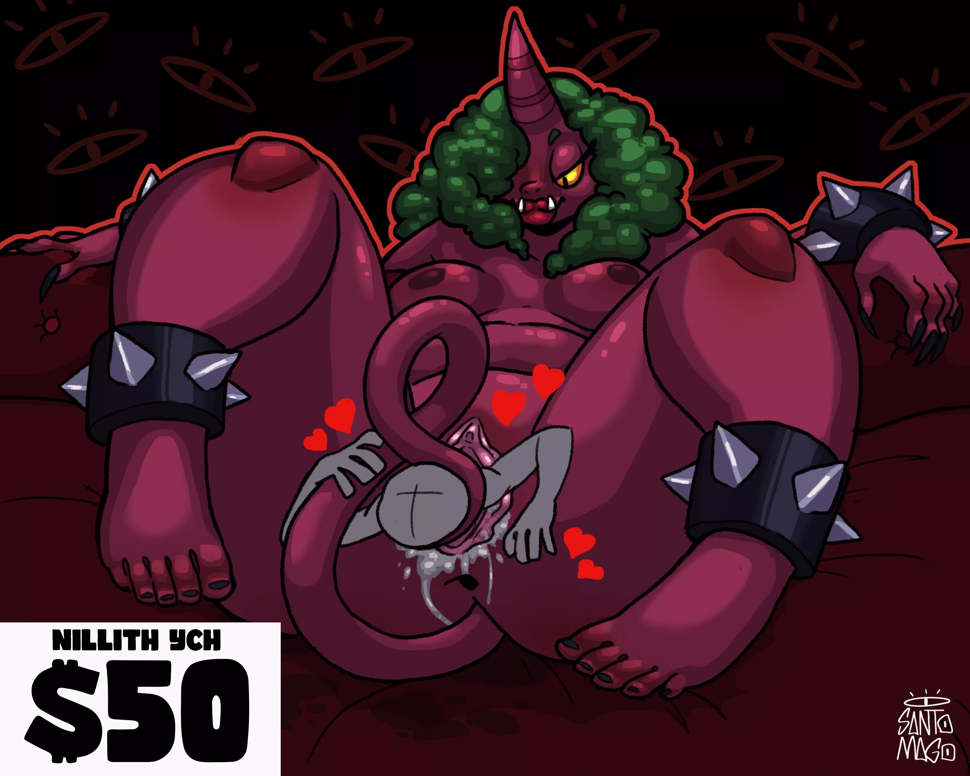 {PROMO} Hey guys!! Today is my (un)birthday and I tought it would be a good day to release a YCH sale starring my original character Nillith, giving lots of love to her favorite pet. I will make available 5 slots, gut if relly enjoy I will make more. Sha posted by santomago