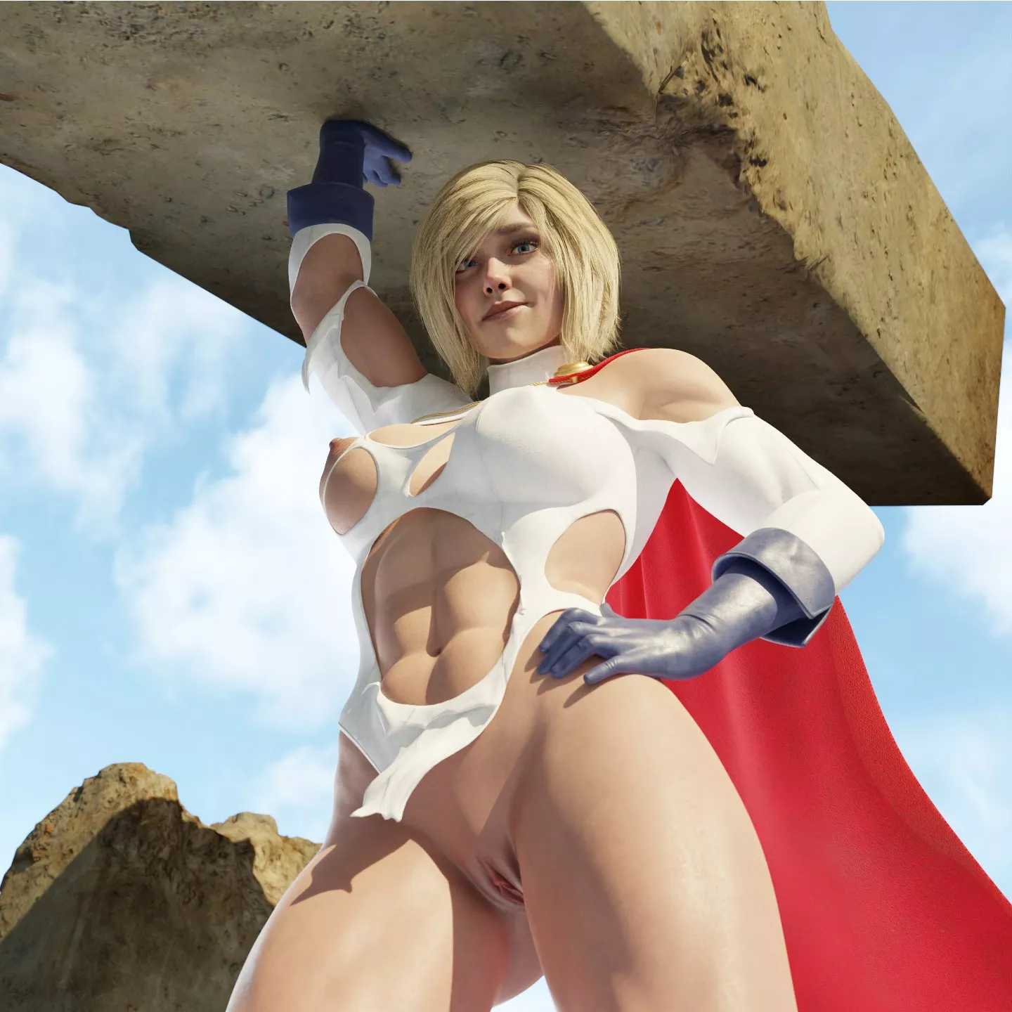 Saved by Power Girl (Quick E) [DC] posted by Kuro-Oji