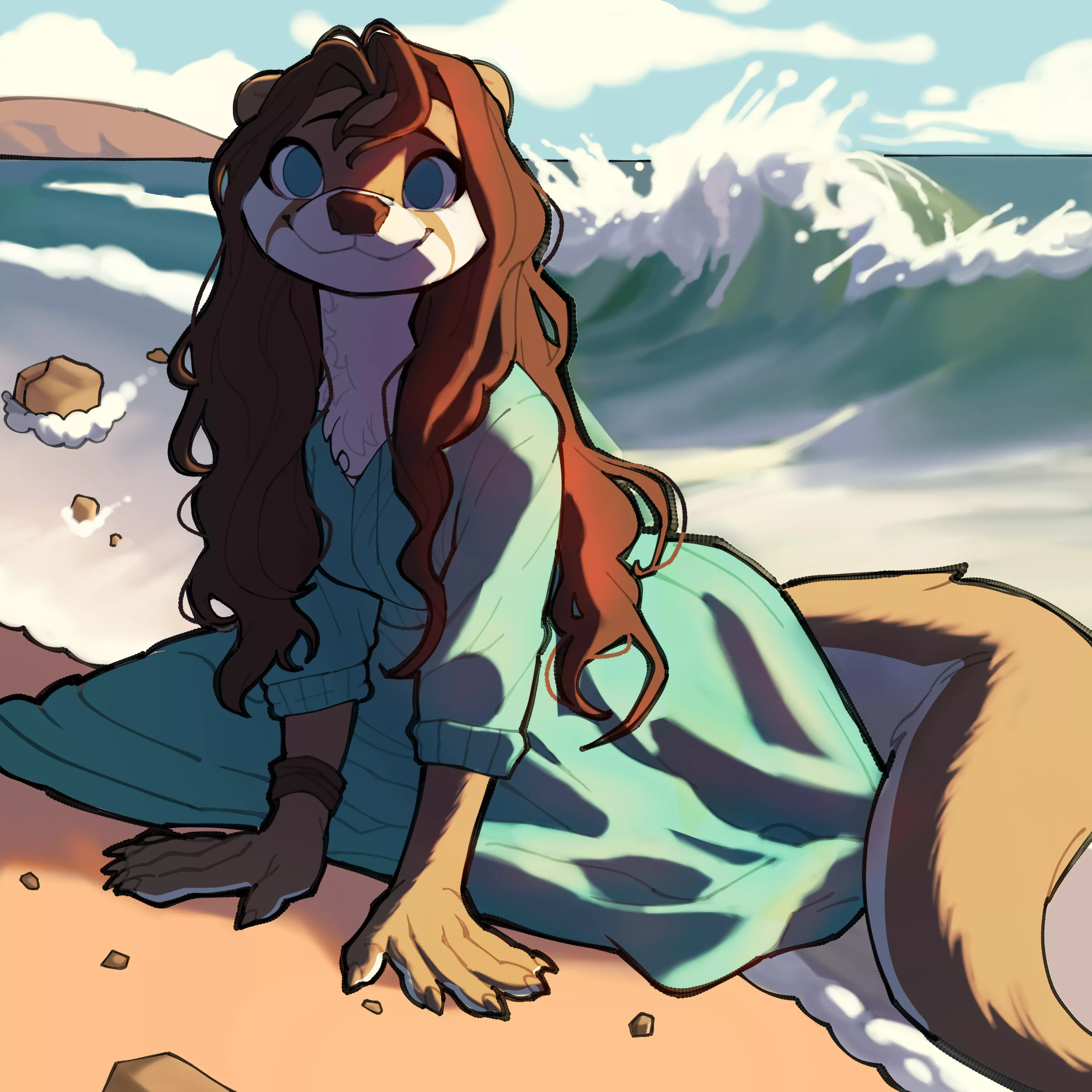 Tried doing a background🌊 posted by Creeepecreeeper