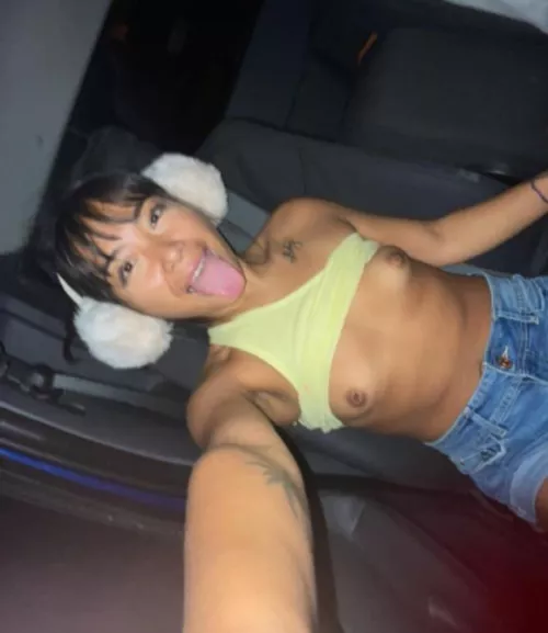 what if u came outside and i was in your car like this ? by asiandolldesires