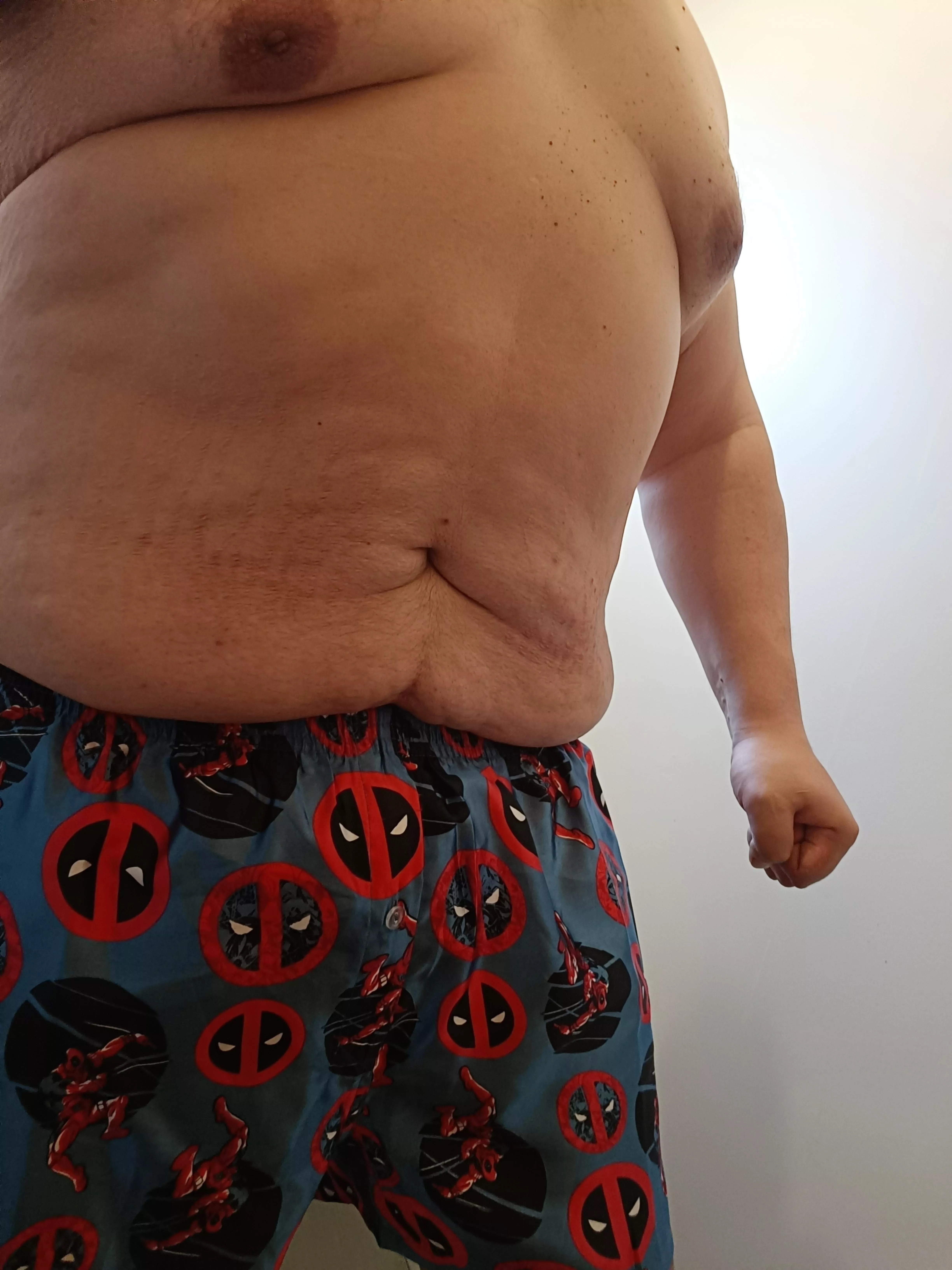 50 kgs lighter and can finally fit these Deadpool satins posted by Intelligent-North-53