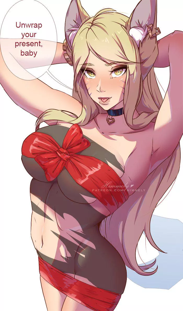 Ahri as your xmas present... (Himmely_art) posted by Short-Ad224