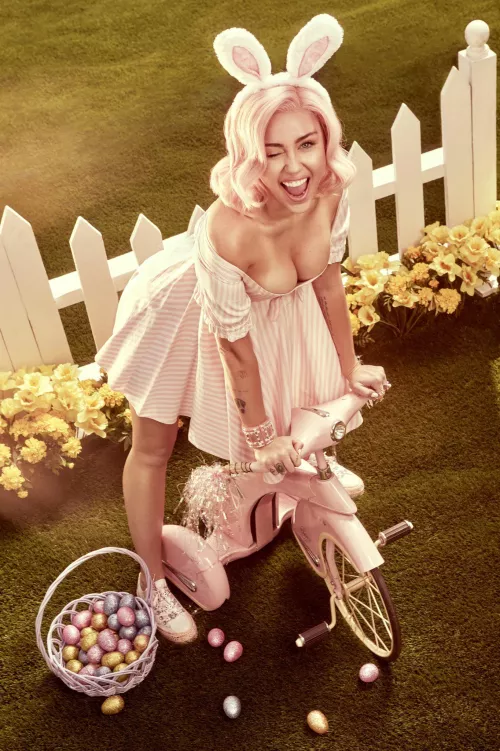 Miley Cyrus as an Easter Bunny by anonanon8989