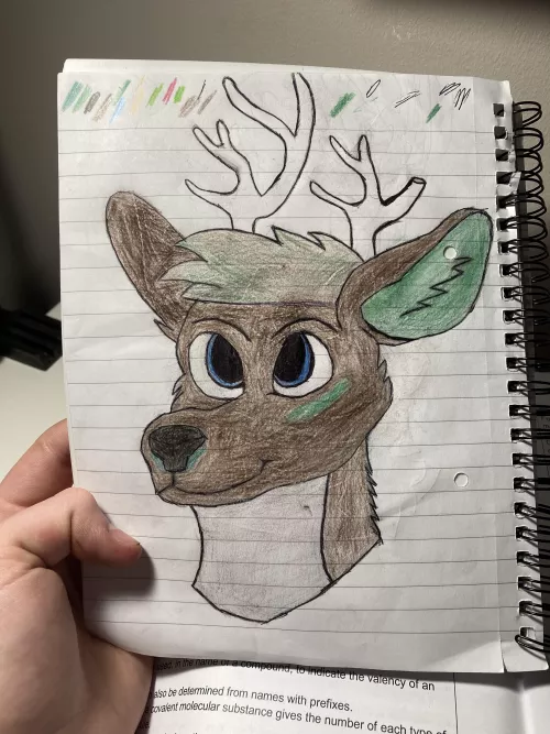 My first attempt at drawing my Fursona! Also open to name suggestions. by Thedungeonslayer