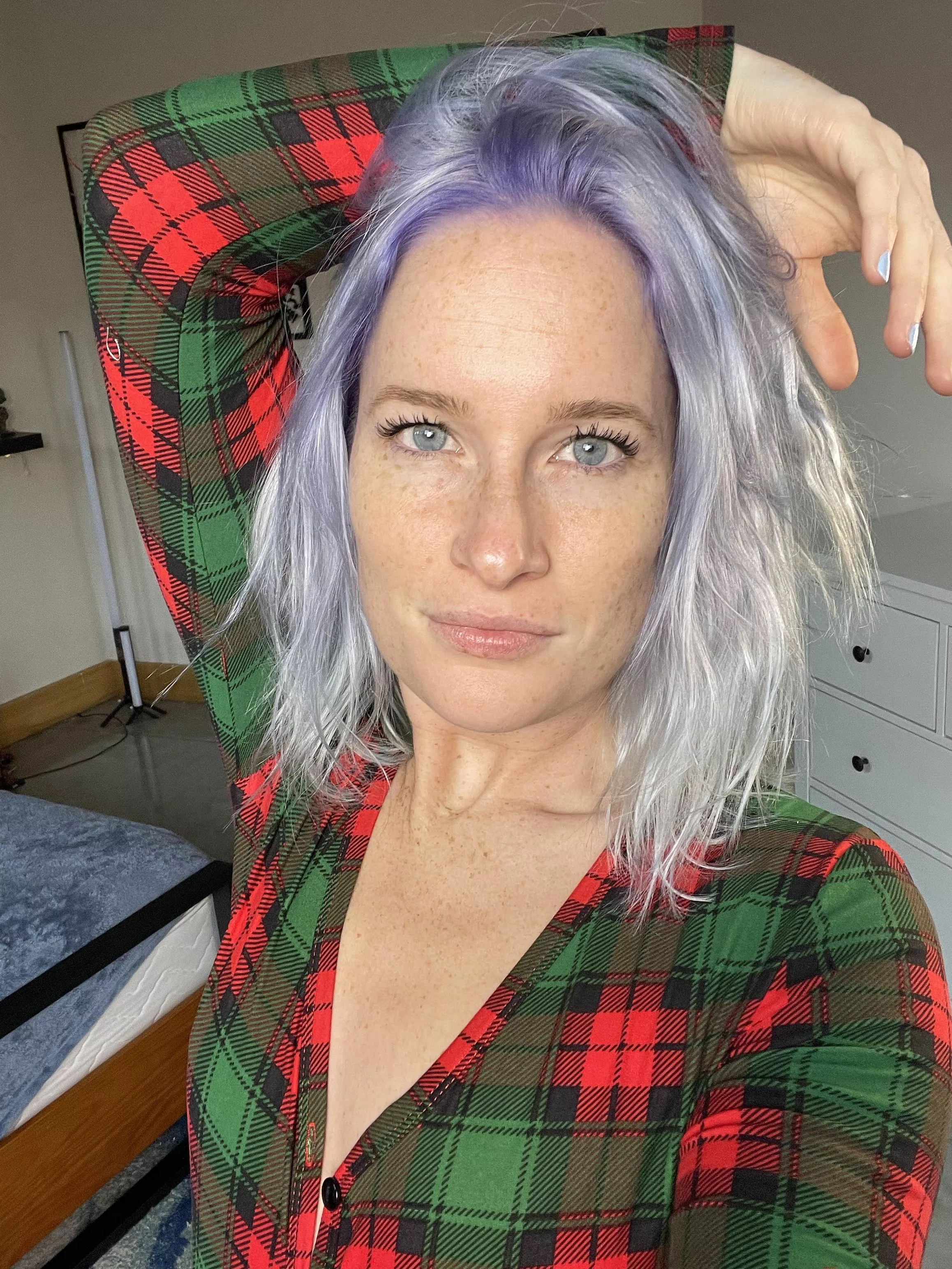 Purple Hair & Christmas Jammies posted by _MyLittlePanda_