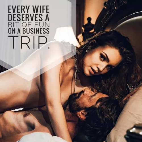 Wonder what the percentage of wives hook up on a business trip. by MissErinOcean