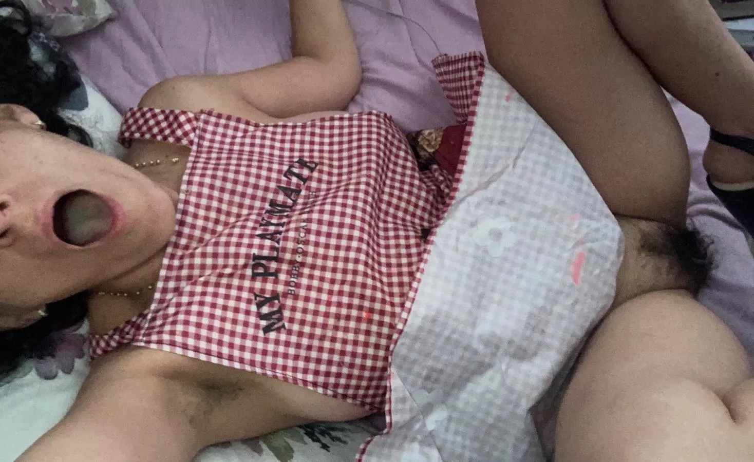 How I wear the apron while cooking posted by lickedyslit