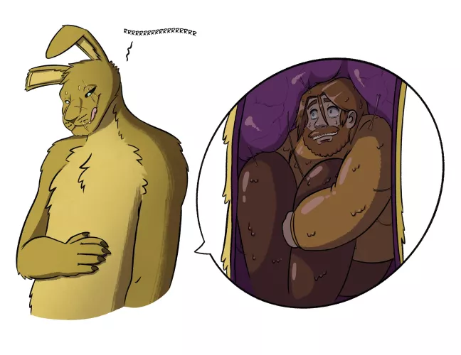 {Image} [oc by me] Springtrap put Henry is his chest cavity by milo-louis