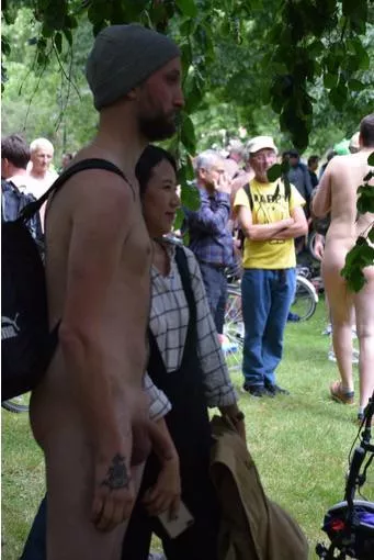 People couldn’t stop taking pictures with me at the World Naked Bike Ride posted by dickinsect