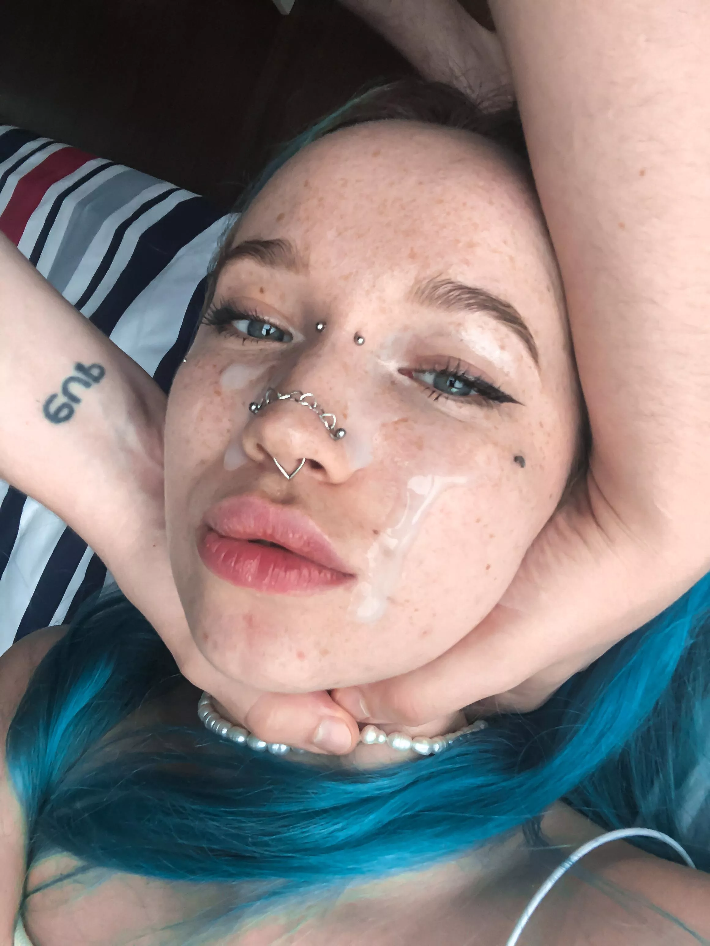 Selfies a few seconds before I pass out from the chokehold posted by Scarletty62