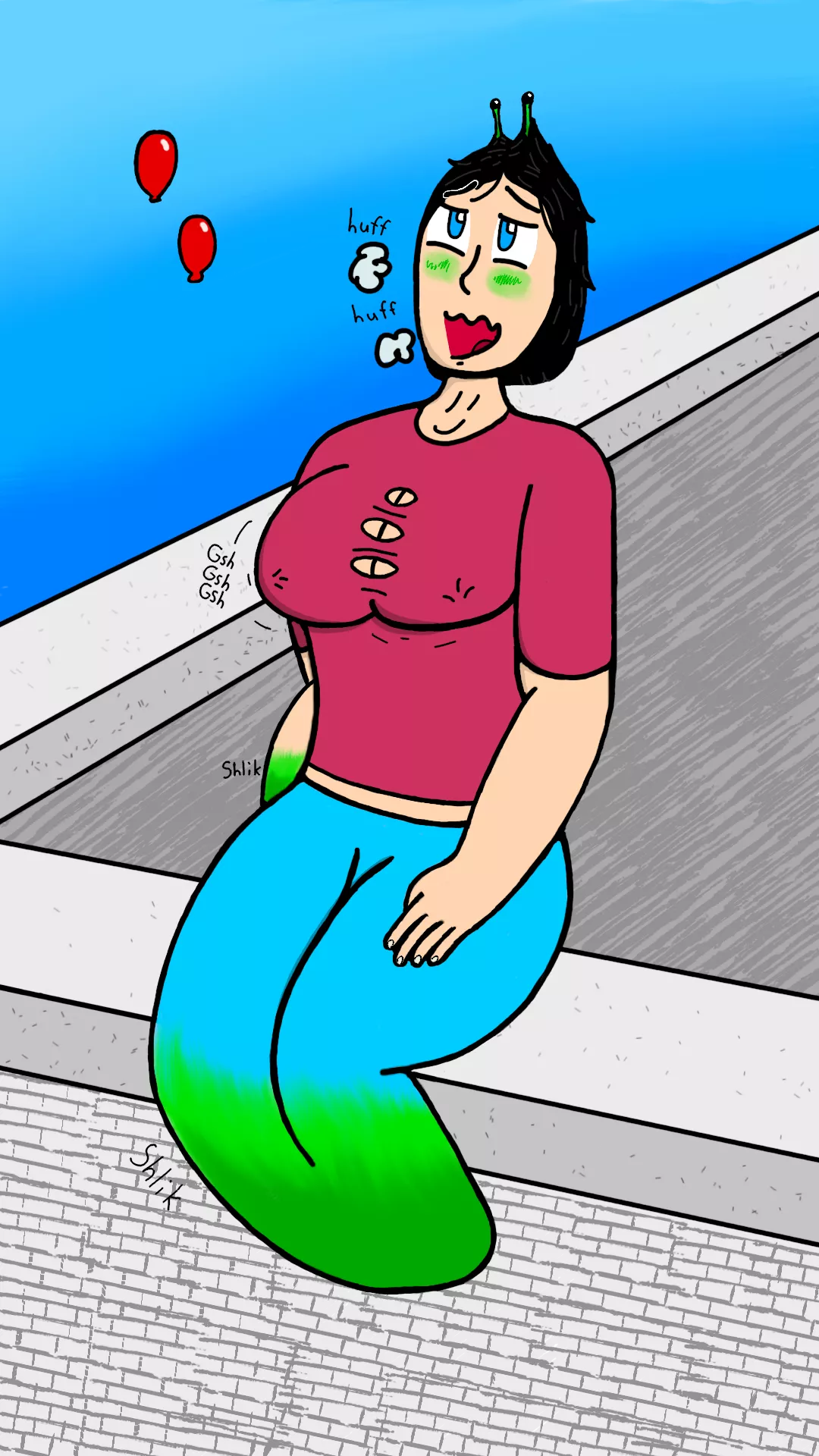 A Bit Much (By me: DrNeeah1945) [Slug Girl, Mid TF] posted by DrNeeah1945