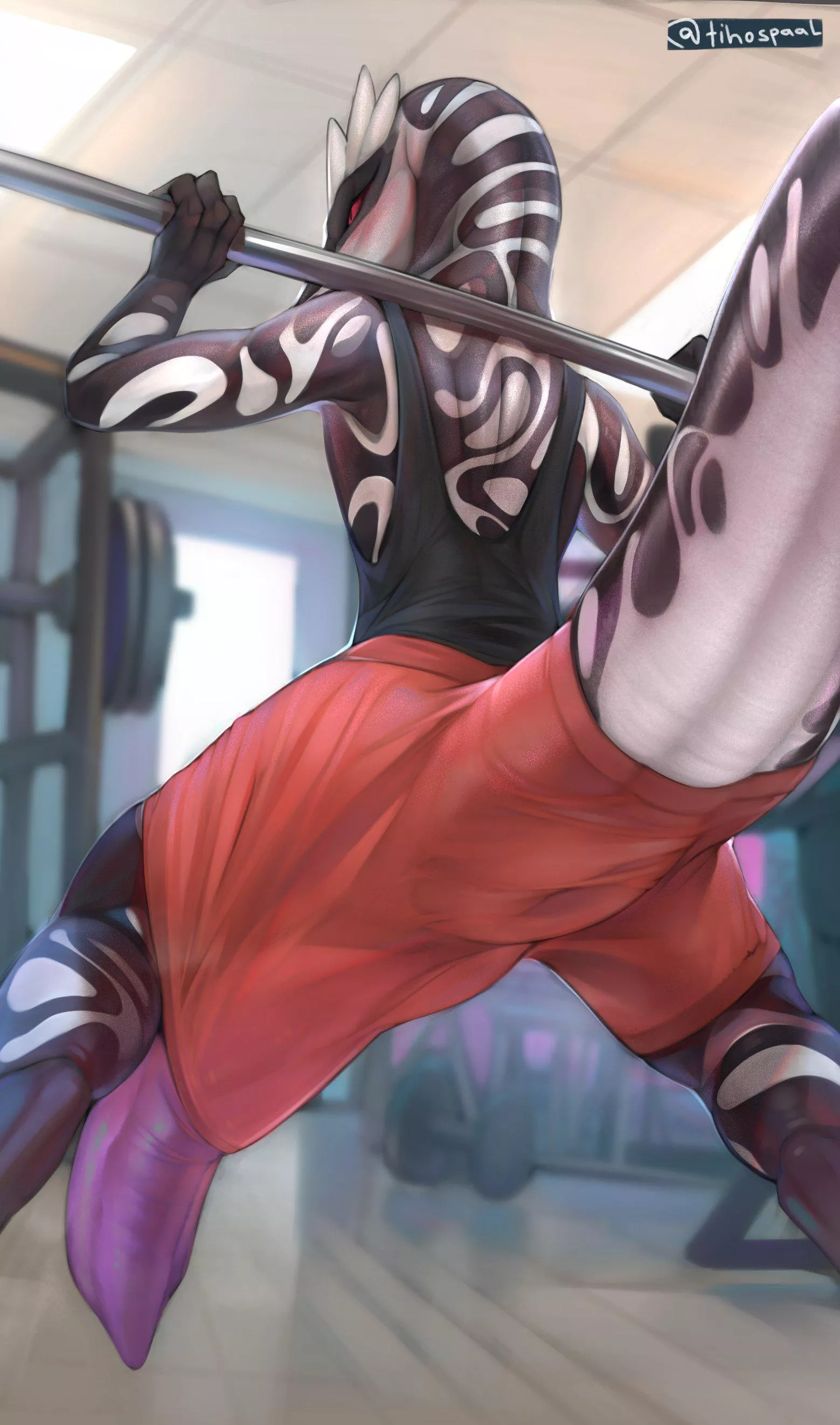 At the Gym (tihospaal) posted by Starthefurry