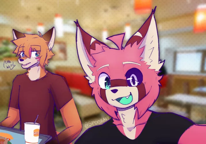 Fast food selfie art by Spookaly