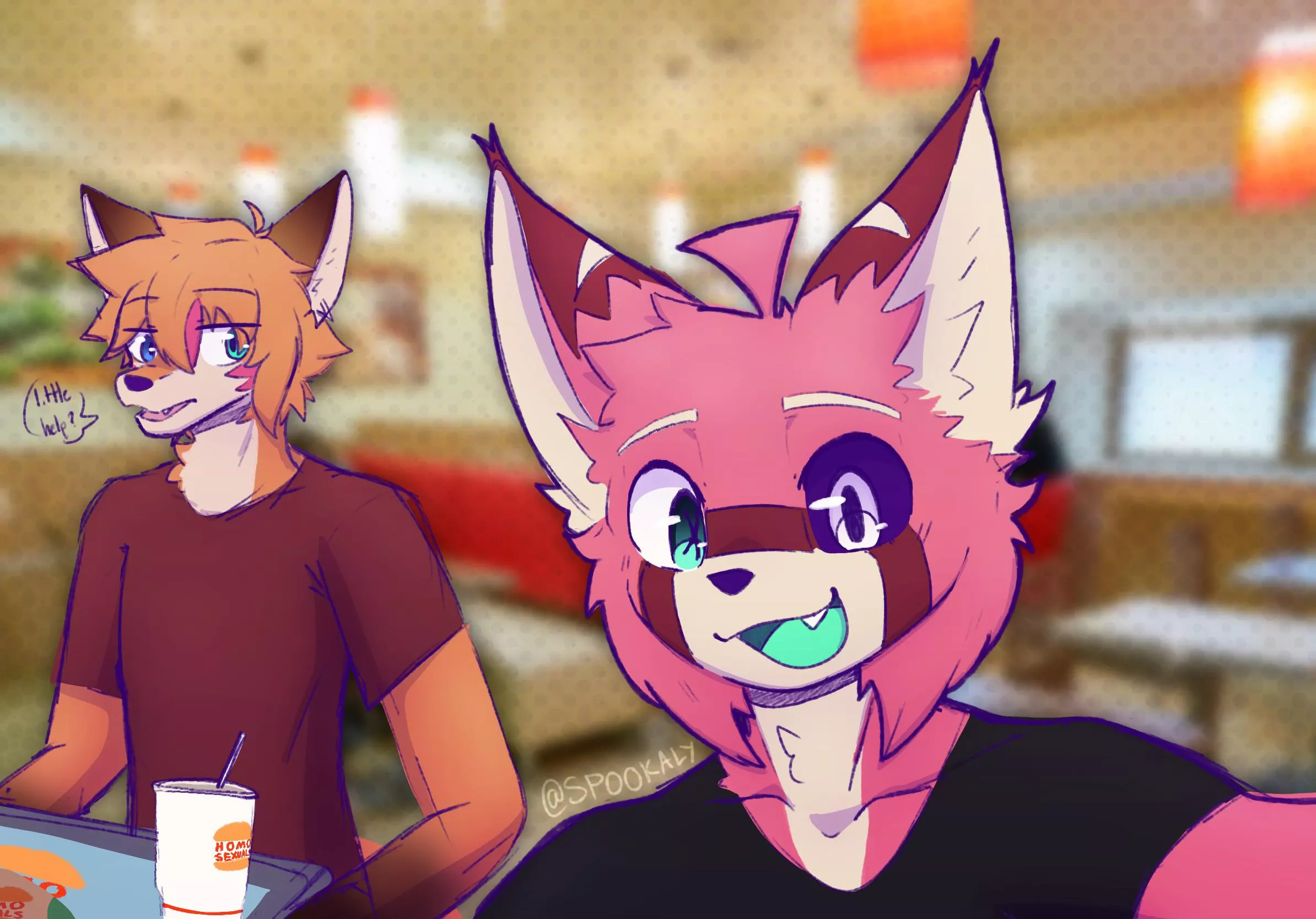 Fast food selfie art posted by Spookaly