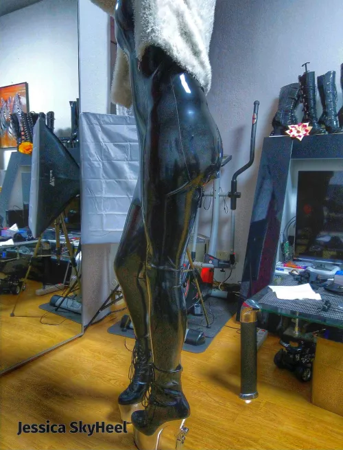 I love wearing my latex leggings by jessicaskyheel