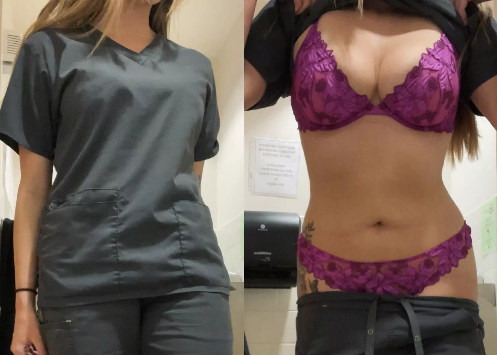 ugly scrubs but cute panties 🤷‍♀️ (f27) posted by babiepupper