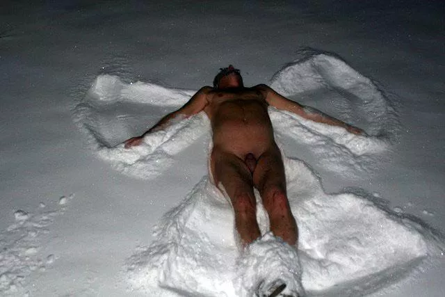 A little early snow, yes it was a dare to challenge other nudist friends. posted by juenbugg