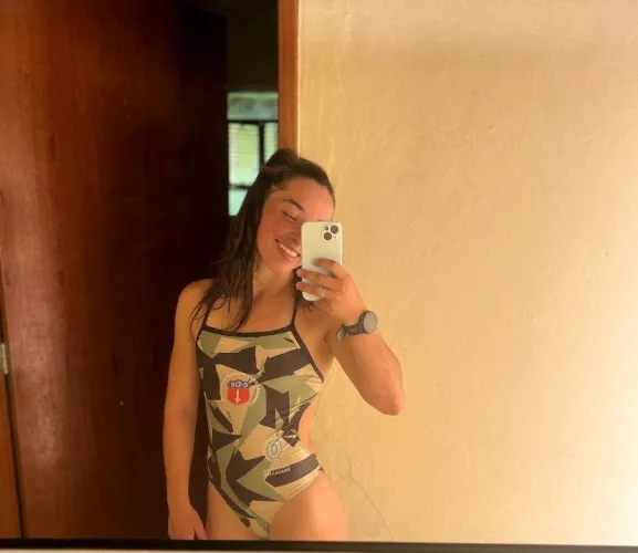 Beautiful in that one piece swimsuit by Neat_Impress1347