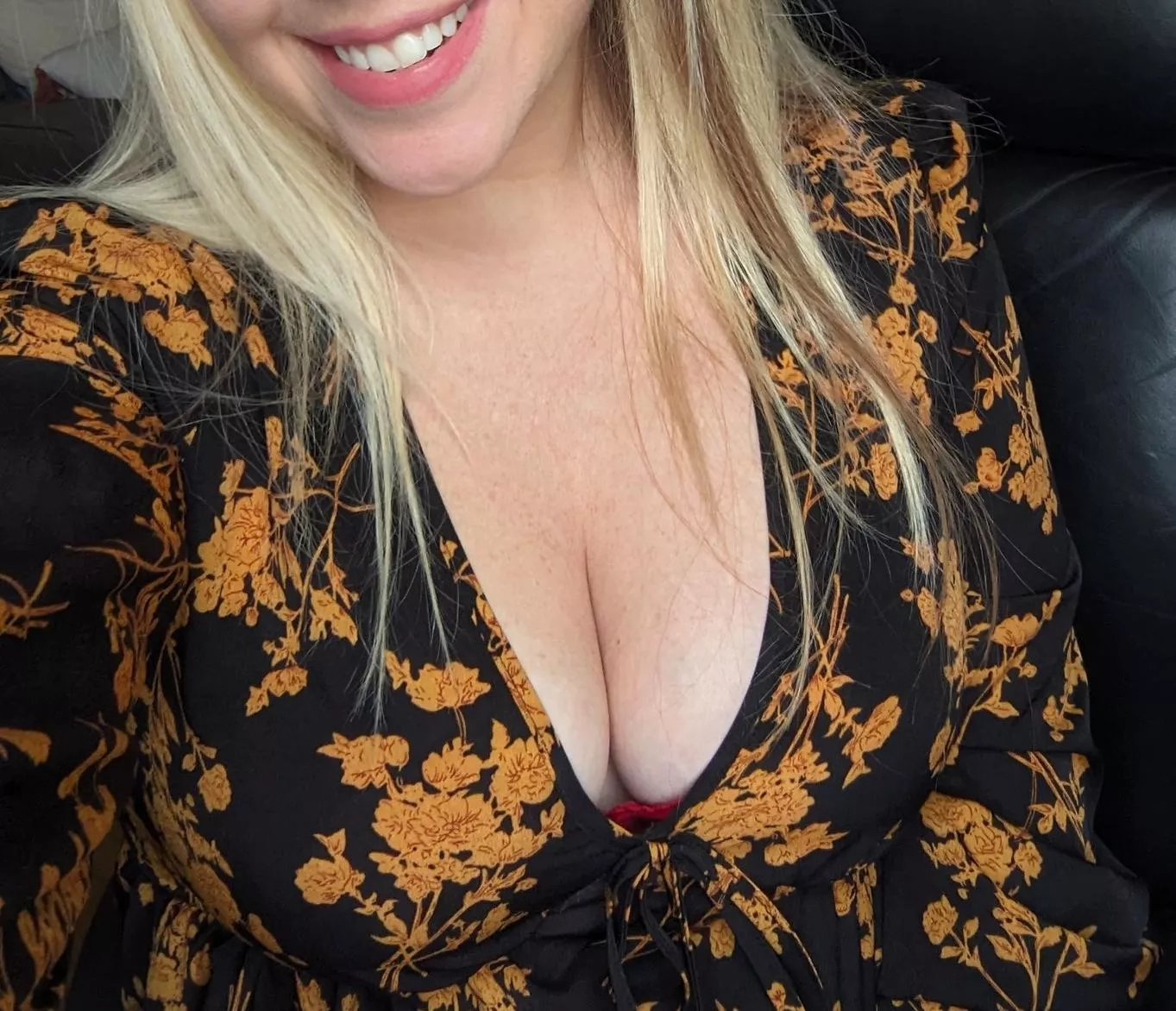 Blonde and all smiles when I think of you staring at my tits posted by Coldbrew1255