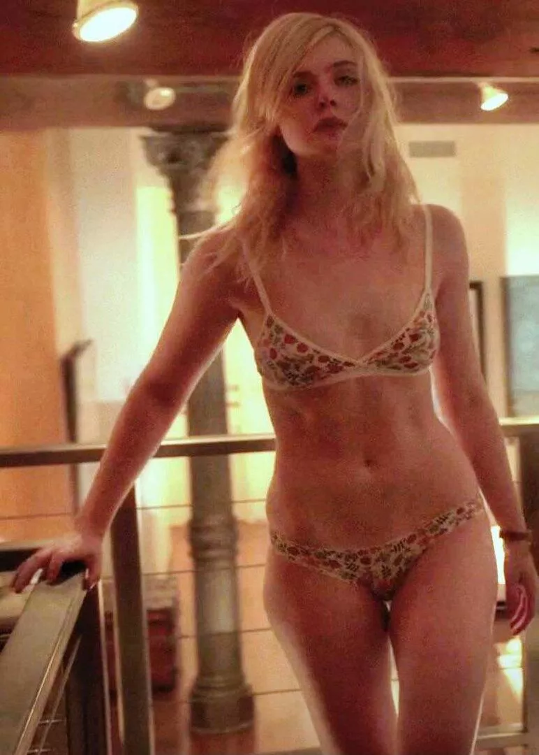 Elle Fanning in her bra and panties posted by ElleFanning_ONLY