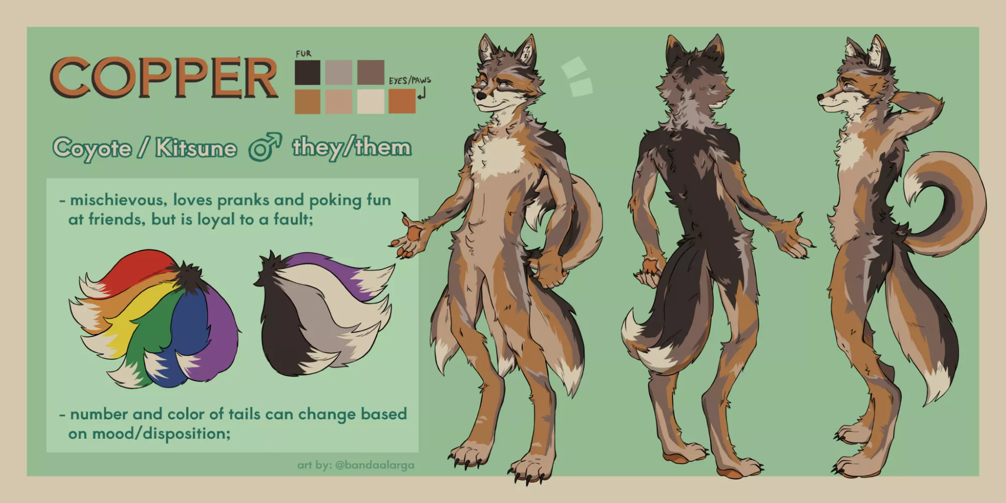 Ref sheet commission 🌈 (art by me) posted by mildzelo