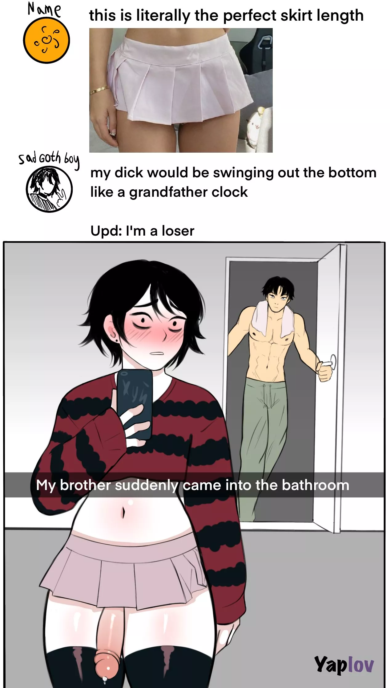 Sad goth boy 1/3 [by Yaplov on twitter] posted by yaplov