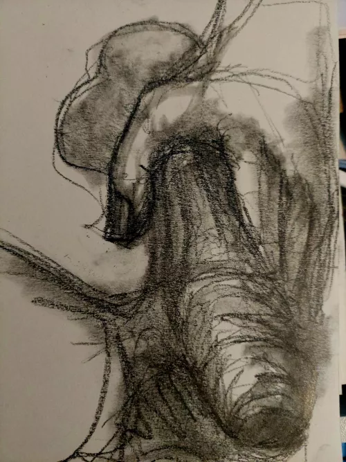 She pulled his ball with such strength that his penis almost retreated inside the skin (lead pencil) by Meo_graf