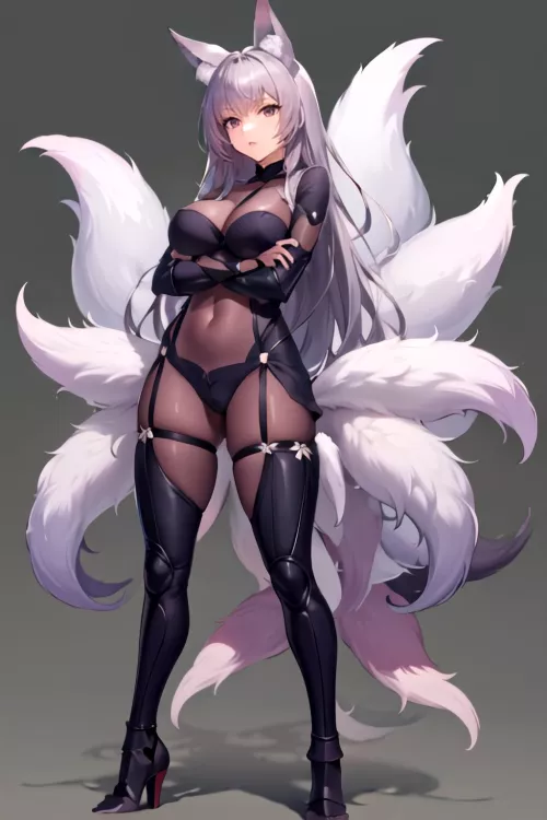 Shinano in Scathach's bodysuit by Jaxx1992