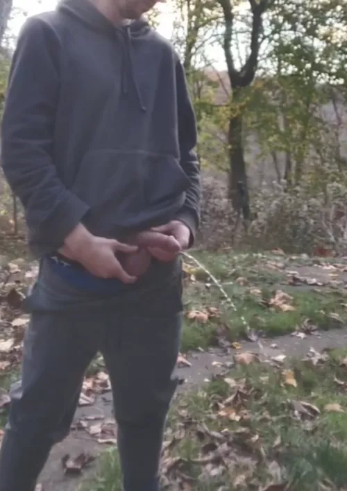 Taking a piss outside the way nature intended. Love being a male with a cock so I can just whip it out and piss wherever by AlecH420